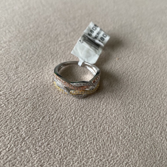 Multicolour Braided Ring - Picture 2 of 3